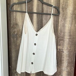 White button up tank